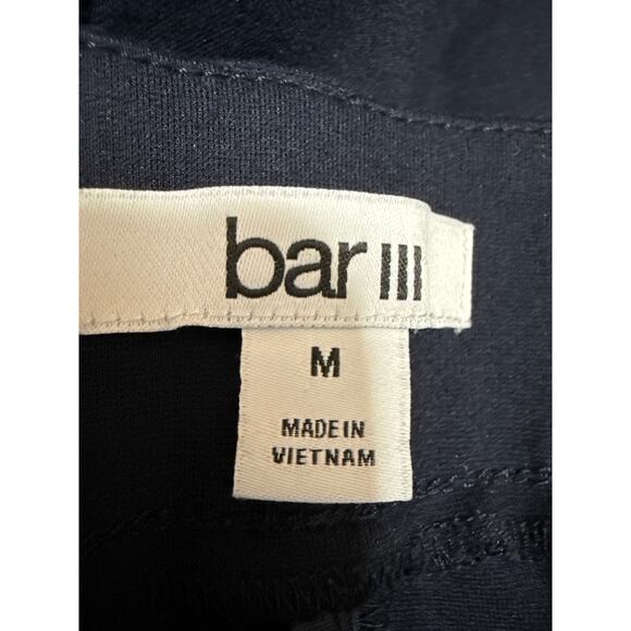 Bar III Womens Navy Blue Belted High Waisted Trousers Cropped Dress Pants Size M - Picture 4 of 5